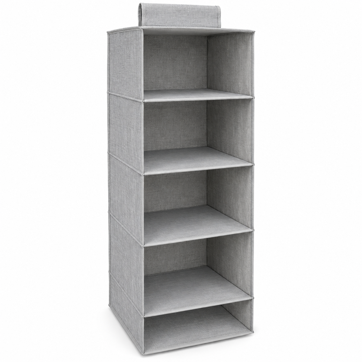 Gray Five-Shelf Hanging Closet Organizer
