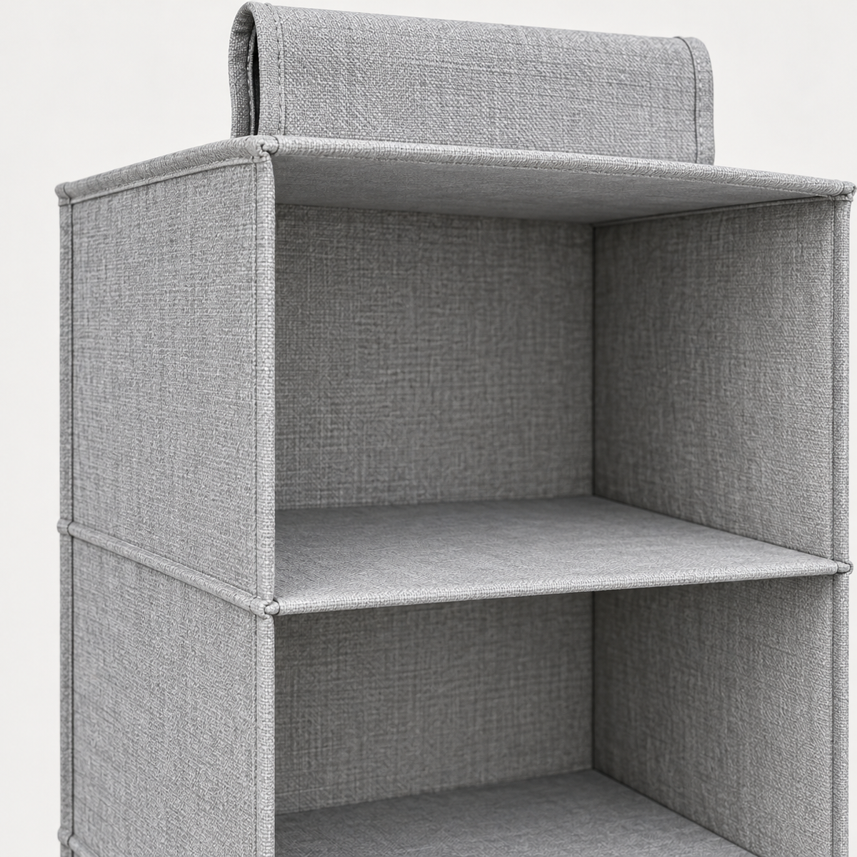 Gray Five-Shelf Hanging Closet Organizer